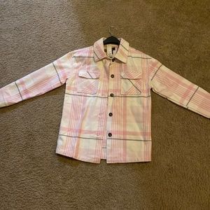 Pink/white flannel